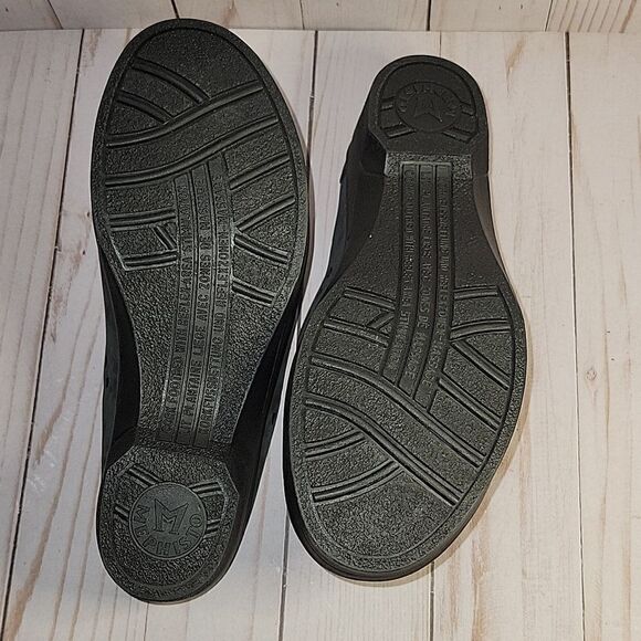 Mephisto Mobils Clog Shoes Suede Mules Black Perforated Cut outs Slip-on 37 - Picture 12 of 12